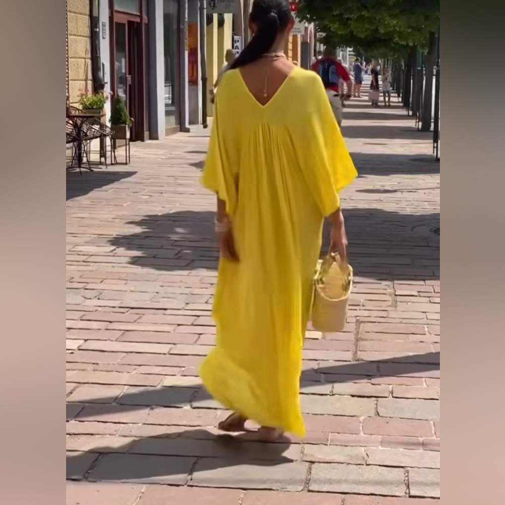 Silk boho dress
